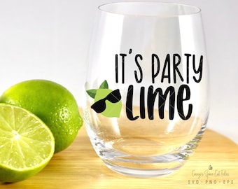 It's Party Lime SVG, Lime Puns SVG, Layered Svg Lime Cut File, Fruit Cut File Cricut Silhouette, Easy Cut, Instant Download, Layered SVG