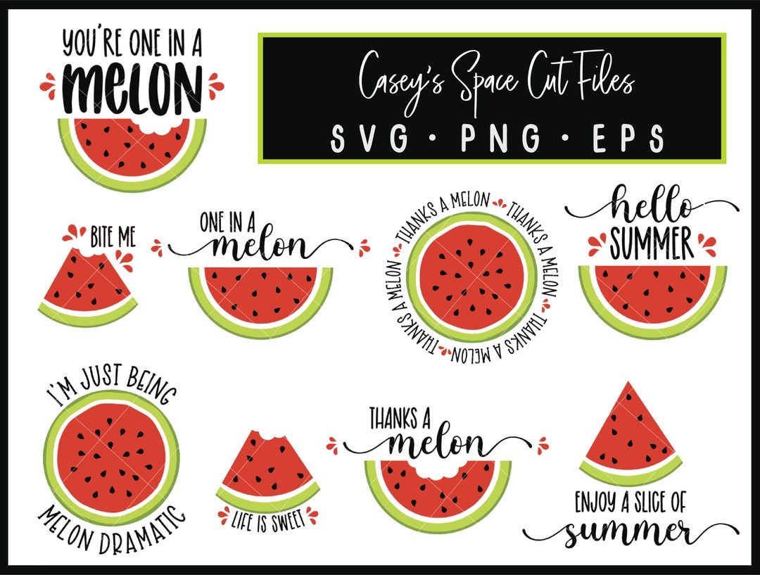 Watermelon Puns SVG Bundle Melon Puns Watermelon Layered Etsy
