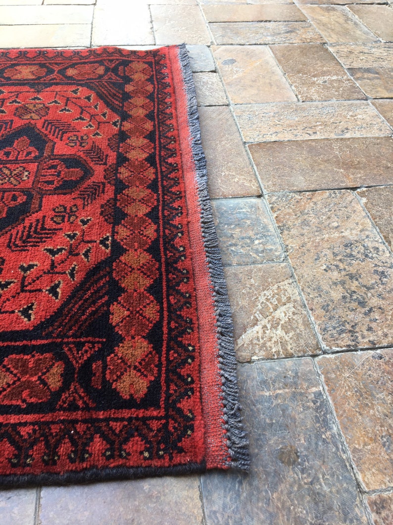 turkish small carpet 4.2x2.7 feet 128x80 cm free shipping natural colors red and blue carpet handmade carpet