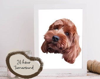 Custom Pet Illustration - Personalised Pet Portraits Digital and Printed by LC Illustration