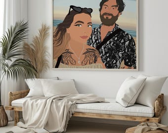 Custom Friendship, Family, Partner & Pet Digital Illustrations. Prints Available. Personalised Animal and Human Digital Portrait Gift.