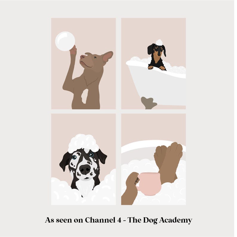 Dog Grooming Prints and Illustrations. Dog Groomer Gift. Grooming Salon Décor. Grooming Logo. Dog Grooming Salon Wall Art. Custom Pet Art. image 1