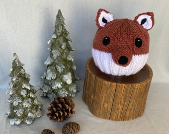 Hand Knit Fox Hat