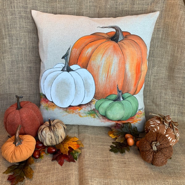 Hand Painted Pillow Etsy