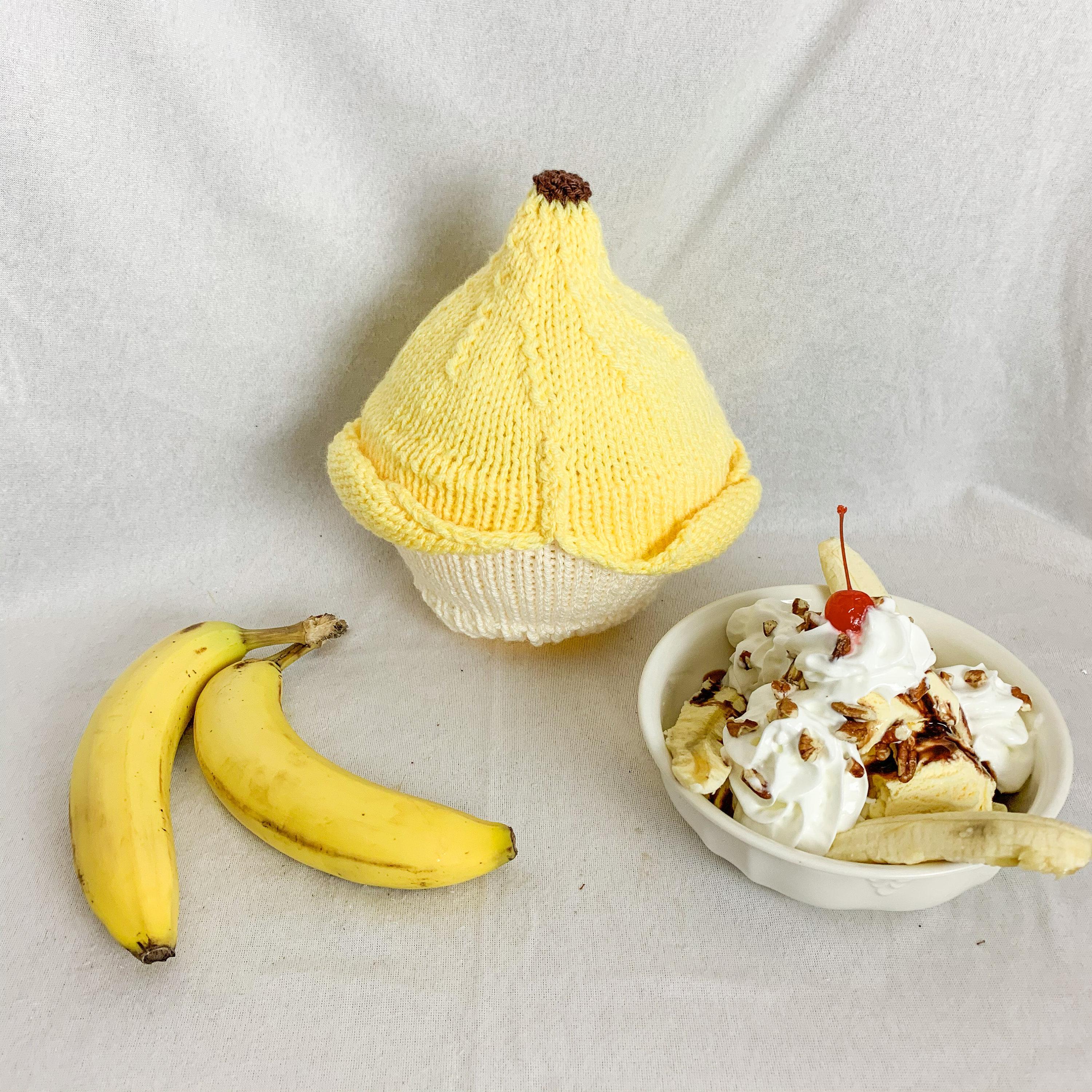 Hand Knit Banana Hat Etsy