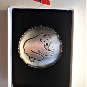 Brooch &quot;Isbjørn&quot; 0609 • Handmade in Norway since 1962 • Traditional design