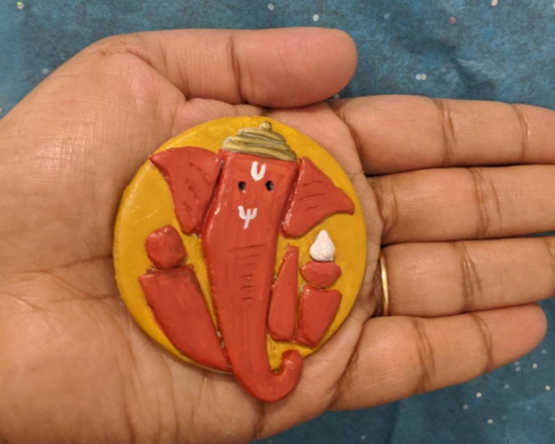 Ganesha Clay Fridge Magnet