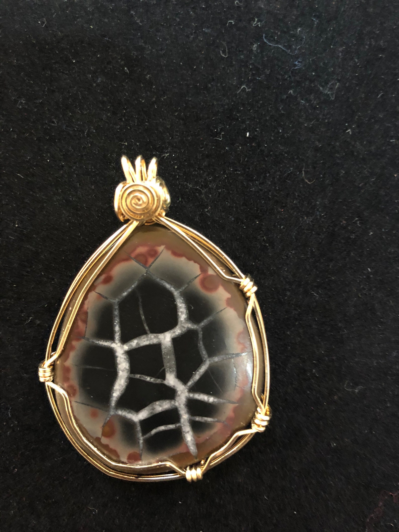 SERPENTINE 14k Gold Filled Wrapped Pendant Etsy