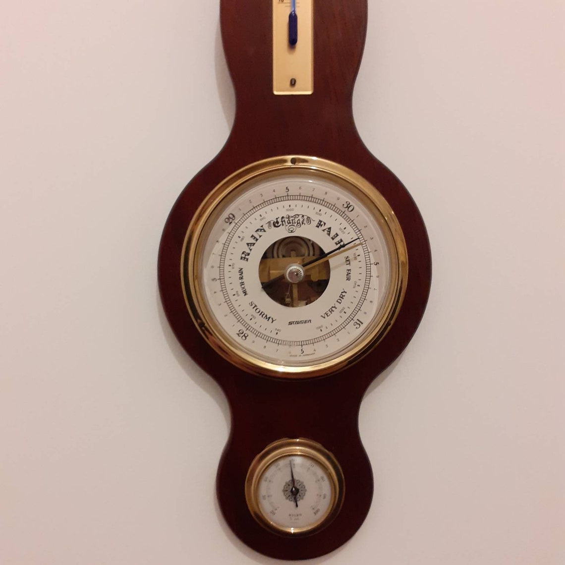 Staiger German Barometer. Vintage wooden nautical barometer - Il 1140xN.2726437702 Aeue
