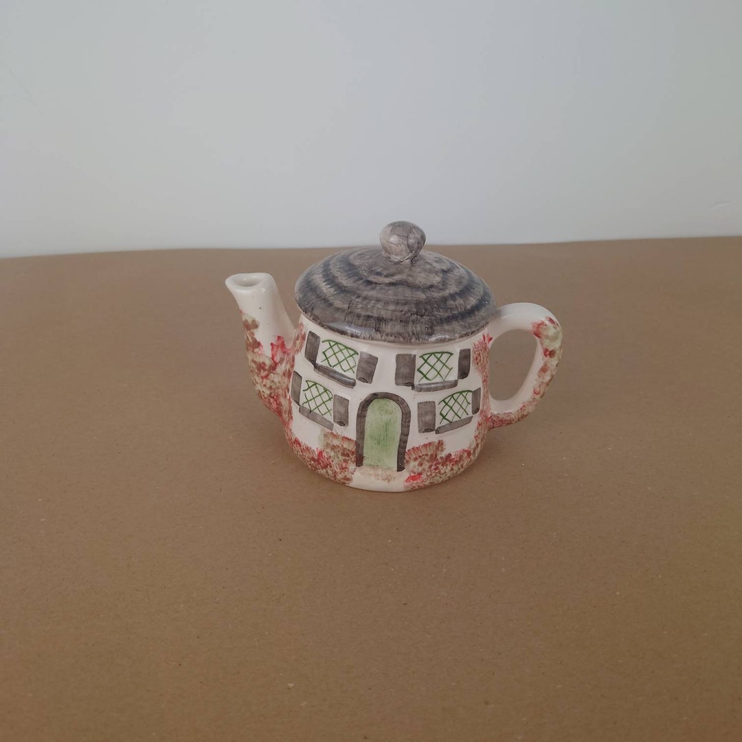 装飾的な陶器のティーポット。ビンテージのティーポット。 - Etsy 日本