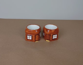 陶器のエッグカップ2個。家のデザイン - Etsy 日本