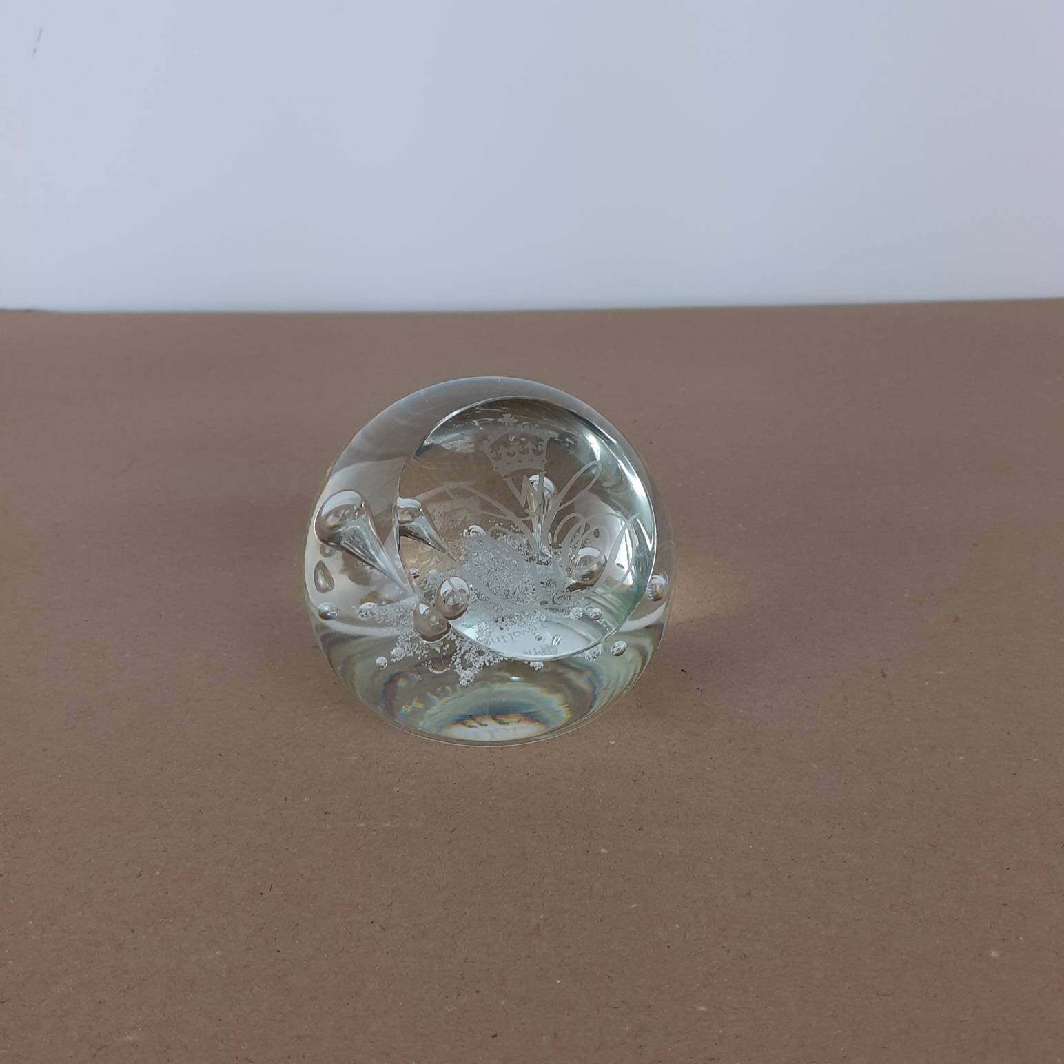 Shattered Glass Paperweight 1984