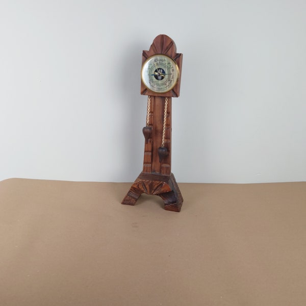 1940s wooden Barometer. Mid-century wooden barometer. British Made.