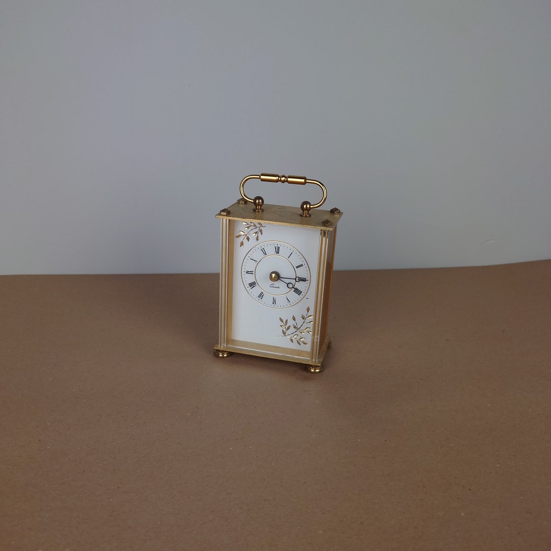 Vintage Brass Quartz Carriage Clock Etsy UK
