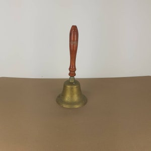 Giant Vintage brass Victorian hand dinner bell. Restoration