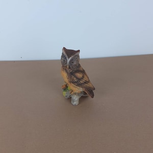 Vintage owl figurine. Ceramic owl. Owl gift.