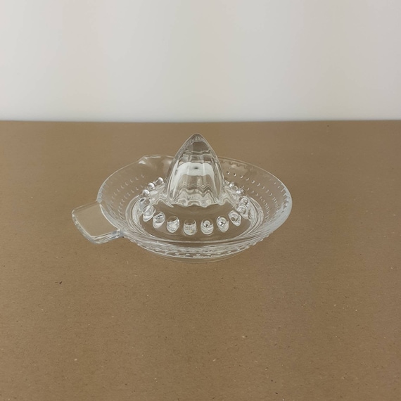 Vintage French Glass Lemon Squeezer: Cocktail & Baking Juicer