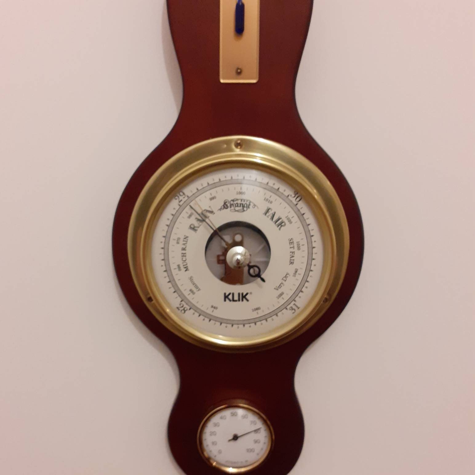 Klik British Barometer. Vintage wooden nautical barometer with Etsy