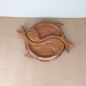 Wooden fish serving platter