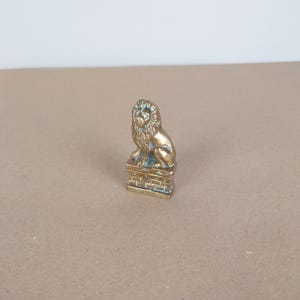 Vintage Miniatur Löwe. Messing Tierfigur. Messing Löwe. Große Katze aus Messing.