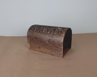 象の彫刻が施された蓋付きの木製小物入れ - Etsy 日本