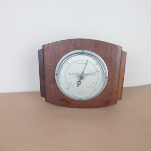 Vintage Smiths British wooden barometer