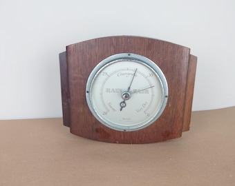 Vintage Smiths British wooden barometer