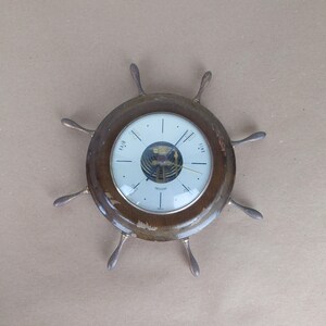 Vintage President barometer. Historic traditional weather station barometer.