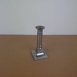 Vintage chrome Candlestick holder. Heavy