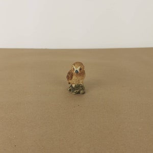 Vintage owl figurine. Ceramic owl. Owl gift.
