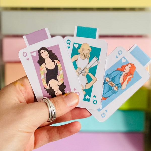 Bright Falls Inspired Magnetic Bookmark Set | Delilah Green Doesn’t Care Astrid Parker Doesn’t Fail Iris Kelly Doesn’t Date | Playing Cards