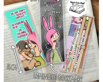 The Louise Special | Bob's Burgers Laminated Bookmarks | Handmade Reader Gift
