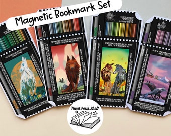TJ Klune Inspired Magnetic Bookmark Set | Green Creek | Wolfsong | Ravensong | Heartsong | Brothersong | Handmade