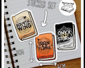 Fourth Wing inspired Sticker Set | Fantasy Books | Rebecca Yarros | Iron Flame | Onyx Storm | Empyrean