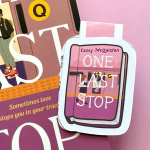 One Last Stop inspired Magnetic Bookmark | Queer books | Casey McQuiston | August and Jane | Q Train | Mini Books