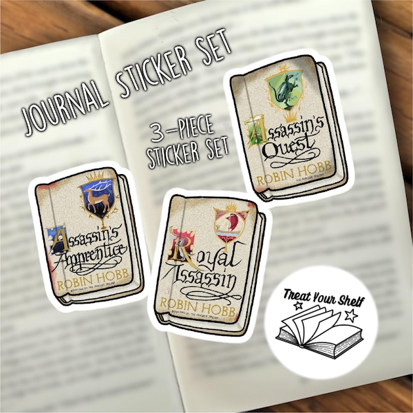 The Fraseer Trilogy inspired Mini Book Sticker Set | Robin Hobb | Assassin’s Apprentice | Journal Stickers