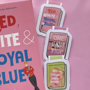 Casey McQuiston inspired Mini Books Magnetic Bookmark | Queer books | Red, White and Royal Blue | One Last Stop | I Kissed Shara Wheeler