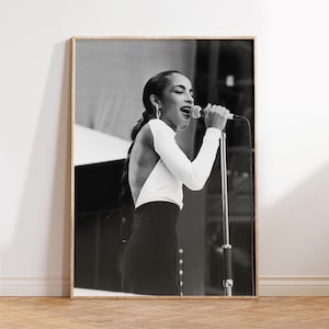 Vintage Love Deluxe Poster, Black and White Print Art Poster, Sade Digital Download Artwork ONLY (NO PRINTING), Sade Adu Print, Sade Poster