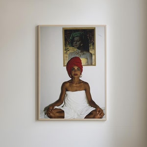 Pôster de arte de artista vintage, SOMENTE arte para download digital (SEM IMPRESSÃO), pôster Sade Namaste, impressão Sade, pôster Sade Adu