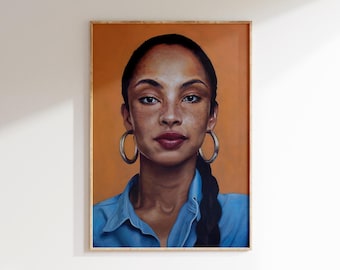 Artist Art Poster, Digital Download Artwork ONLY (NO PRINTING), Sade Adu Print, Sade Poster, Soul Music Art, Sade Artwork, Sade Painting