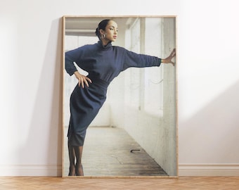 Retro Artist Art Poster, Digital Download Artwork ONLY (NO PRINTING), Sade Photo Print, Sade Adu Poster, Soul Music Art, Aesthetic Apartment