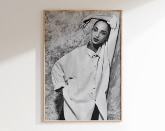 Vintage Sade Art Poster, Retro Soul Music Print (Digital Download)