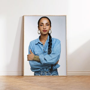 Vintage Artist Art Poster, Digital Download Artwork ONLY (NO PRINTING), Sade Artwork, Sade Photo Print, Sade Poster