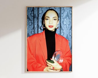 Vintage Artist Art Poster, Digital Download Artwork ONLY (NO PRINTING), Sade Adu Print, Sade Poster, Soul Music Art, Retro Photo Posters