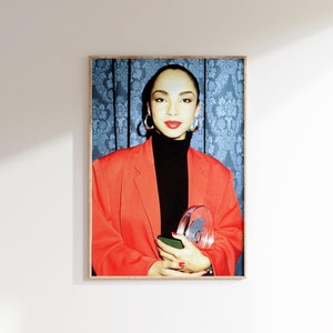 Vintage Artist Art Poster, Digital Download Artwork ONLY (NO PRINTING), Sade Adu Print, Sade Poster, Soul Music Art, Retro Photo Posters