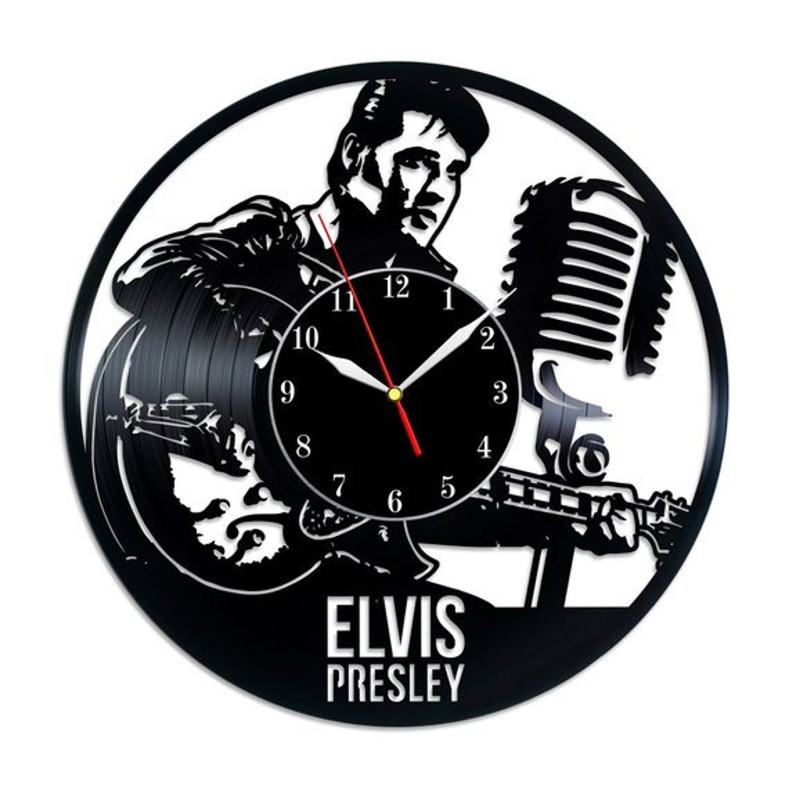 Elvis Presley Vinyl Record Wall Clock Elvis Presley Wall Art Etsy