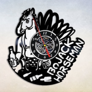 Sitcom Pferd Schallplatten Wanduhr