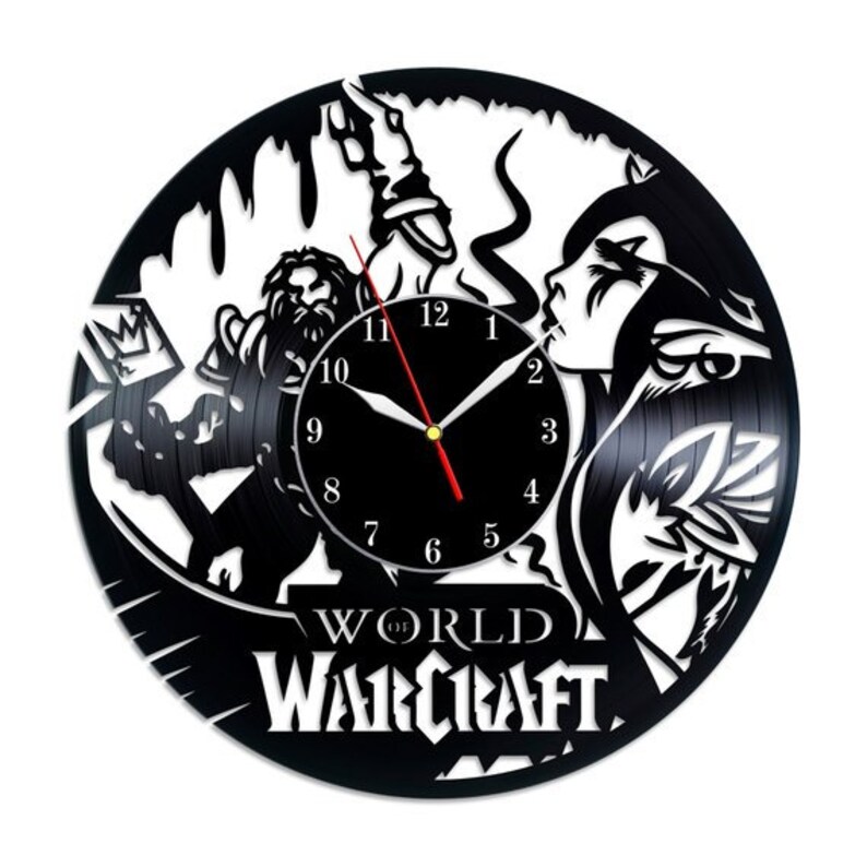 Warcraft Vinyl Wall Clock World of Warcraft Artwork Warcraft Etsy