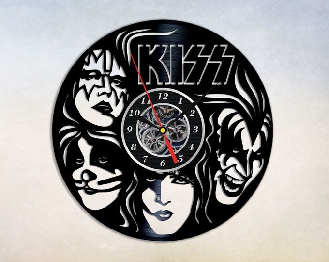Rock Band Vinyl Wall Clock, Gift for The Rock Lovers