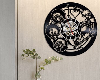 Sora Kingdom Vinyl Record Wall Clock, Video Game Decor
